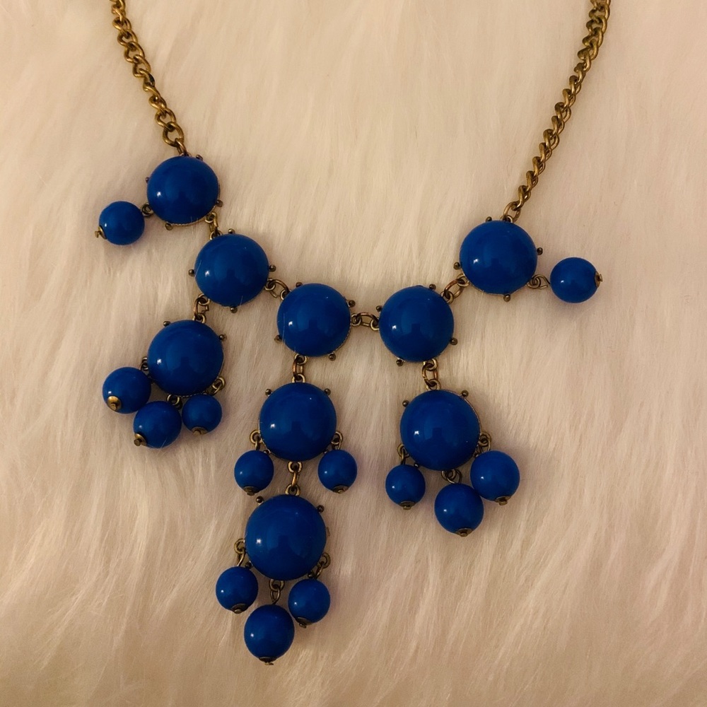 Blue statement necklace